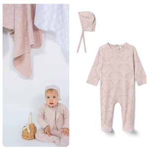 Bebe Bella - Baby Girls All Over Bow Print Footie Set
