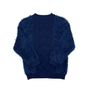 Bzzy Navy Mohair Knit Sweater