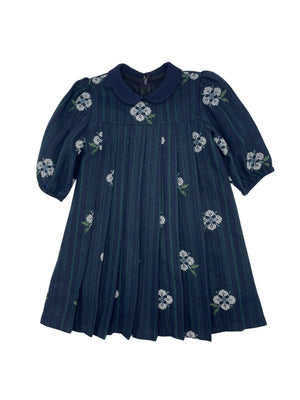 Girls Cross Stitch Dress With Collar