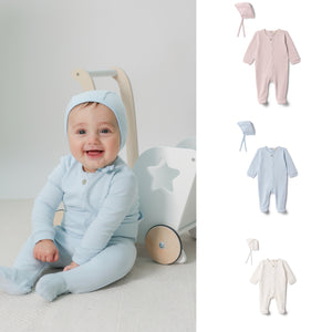 Fragile - Baby Footie Set With Scallop Detail