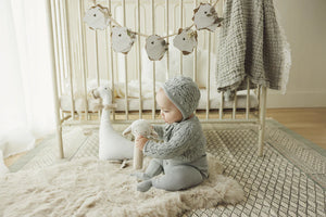 LIillette Popcorn Weave Cardigan Set Light Blue