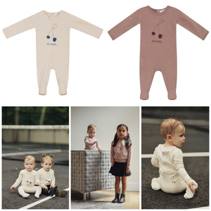 So Loved - Baby Footie With Cherry Print