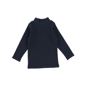Lil Leggs NAVY RIBBED MOCK Neck AW25