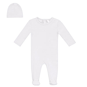 Bebe Bella White Puff Print Footie Set