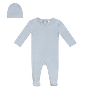 Bebe Bella Blue Mist Puff Print Footie Set