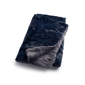 Zandino Sophia Navy Charcoal Plush Baby Blanket (O/S)